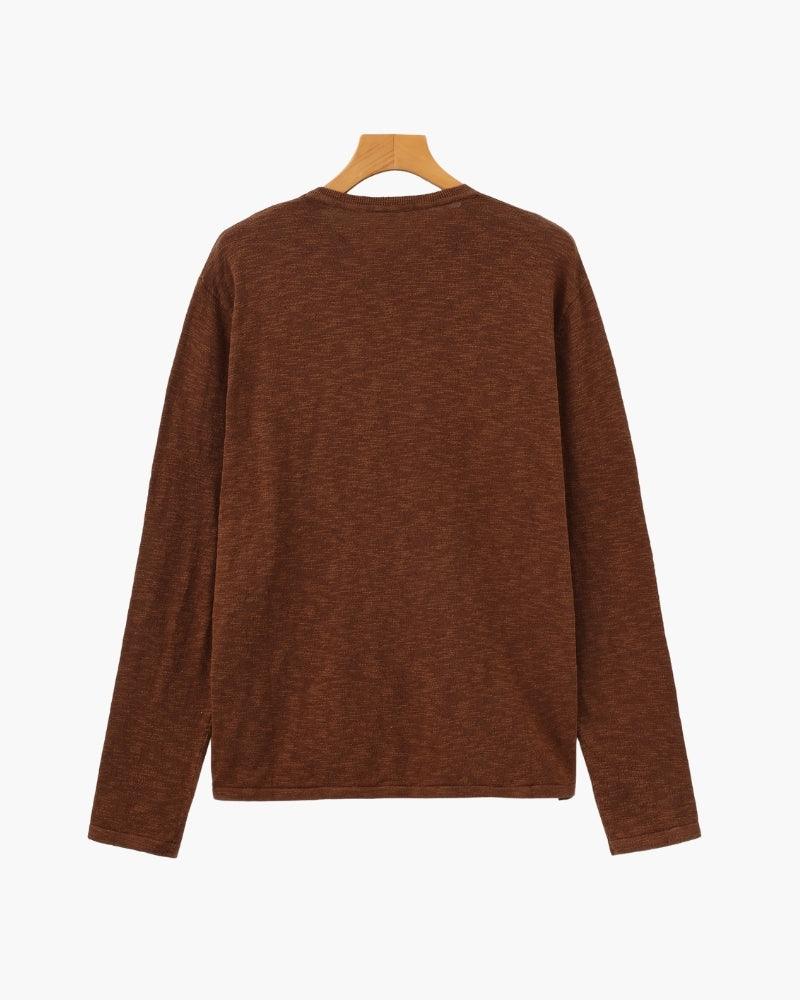 Linen-Cotton Essential Crewneck