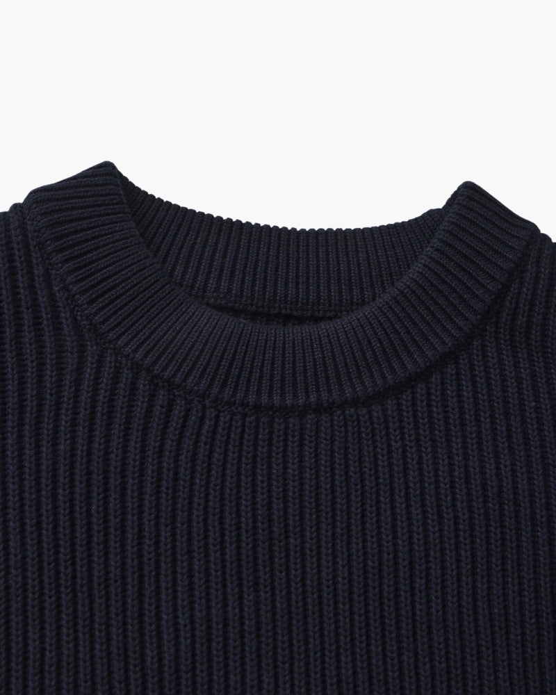Ribbed Crew Neck Sweater