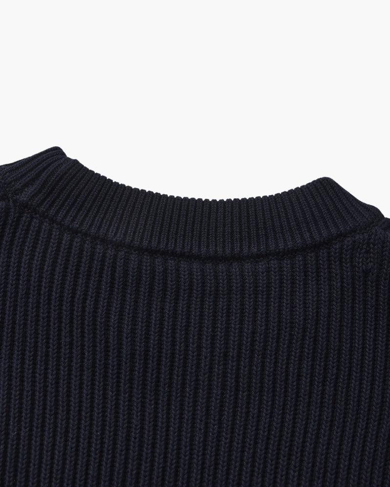 Ribbed Crew Neck Sweater