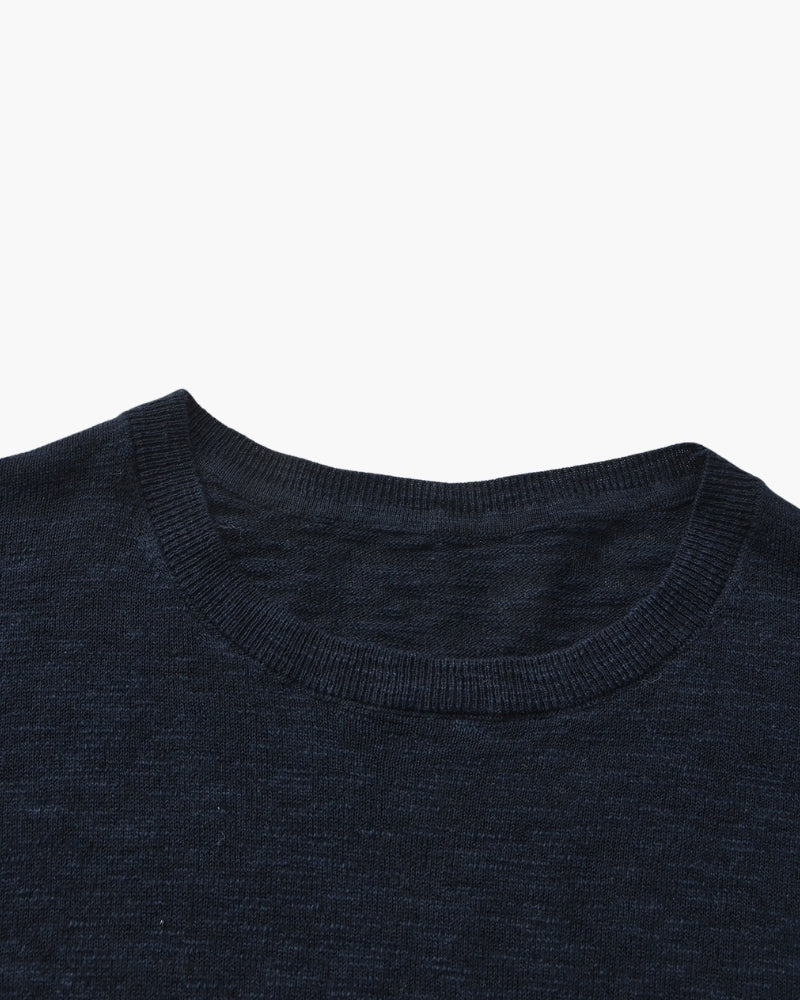 Linen-Cotton Essential Crewneck