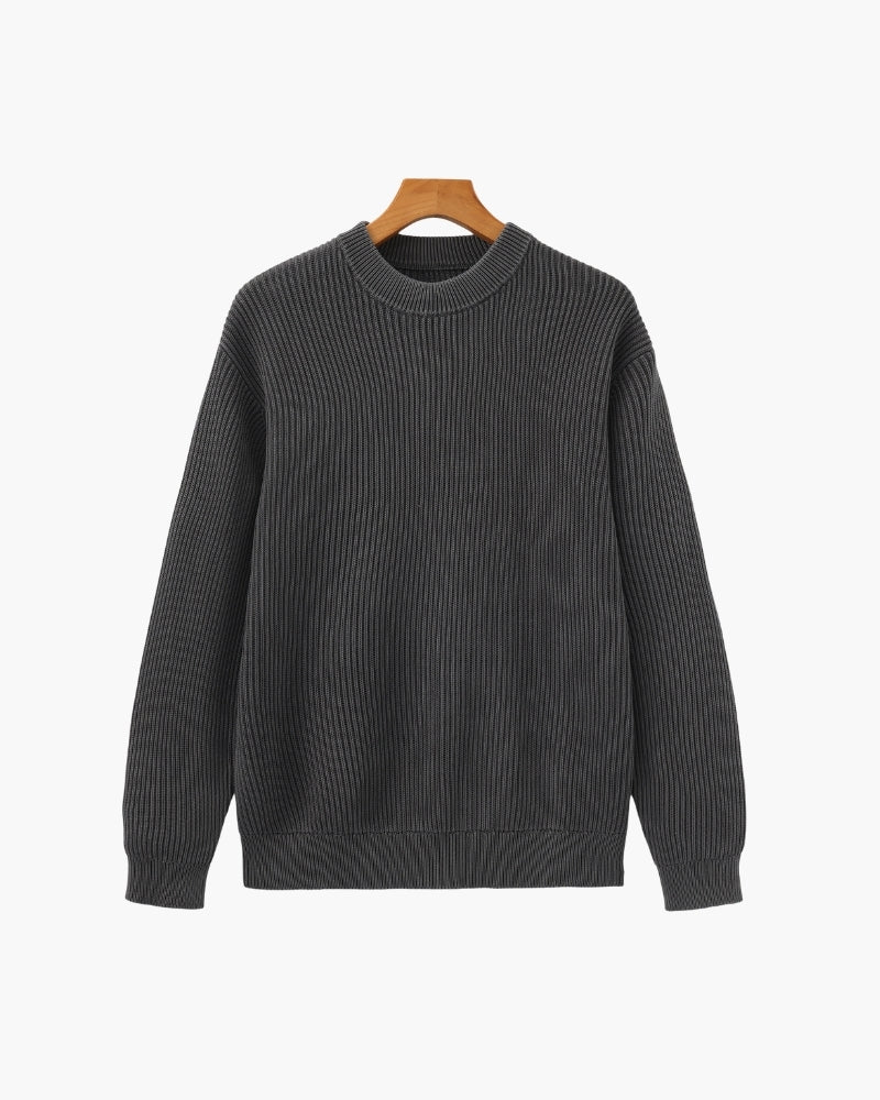 Ribbed Crew Neck Sweater