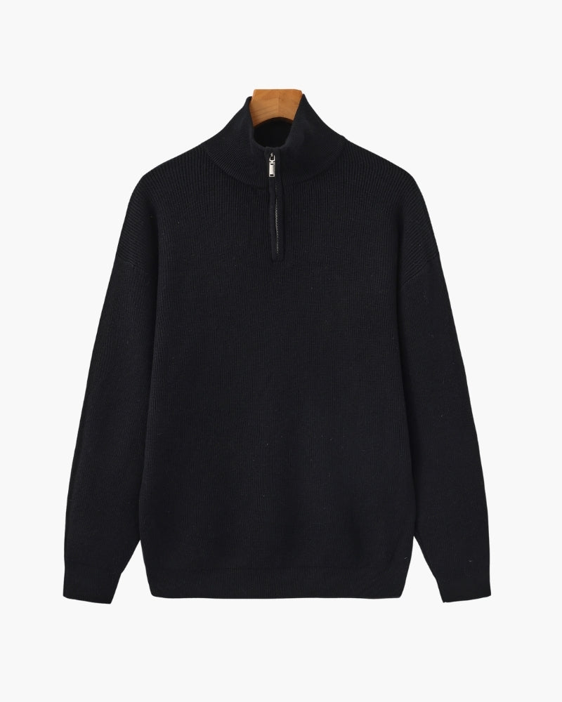Refined Half-Zip Knit Sweater