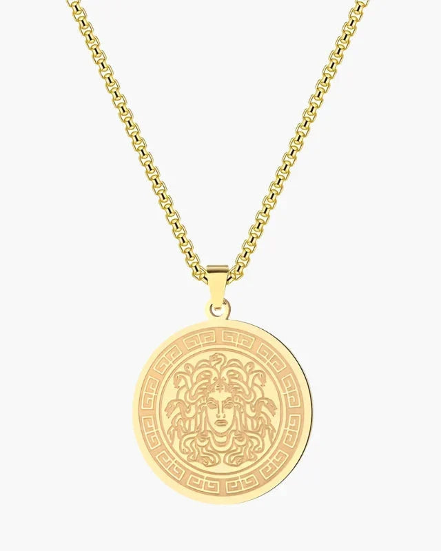 Medusa Long Necklace (Gold & Silver)