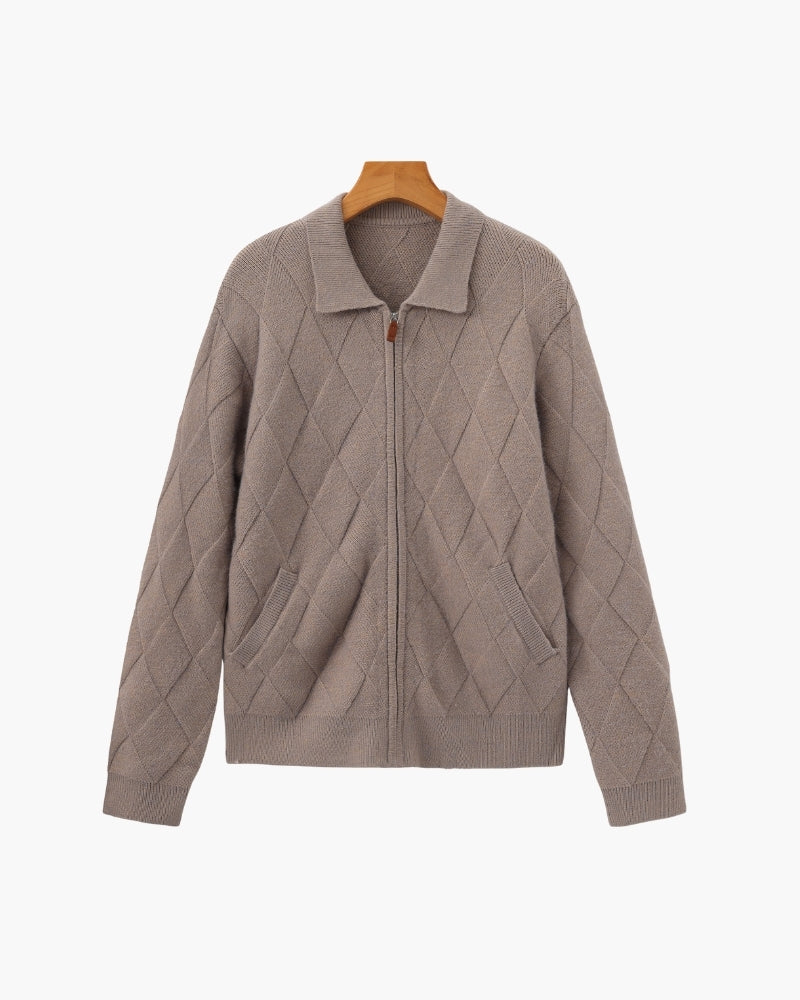 Heritage Diamond Knit Cardigan