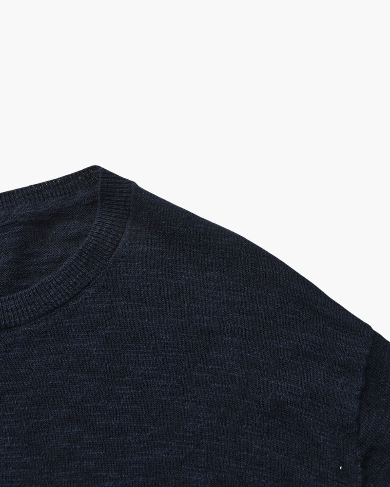 Linen-Cotton Essential Crewneck