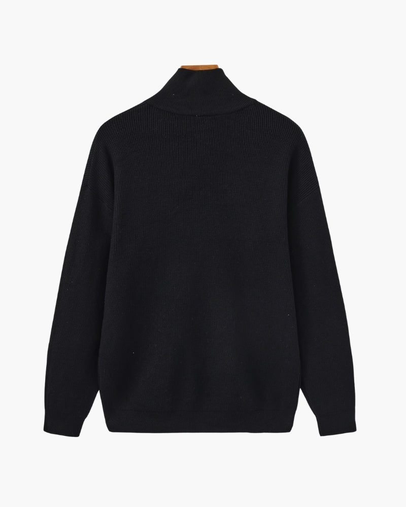 Refined Half-Zip Knit Sweater