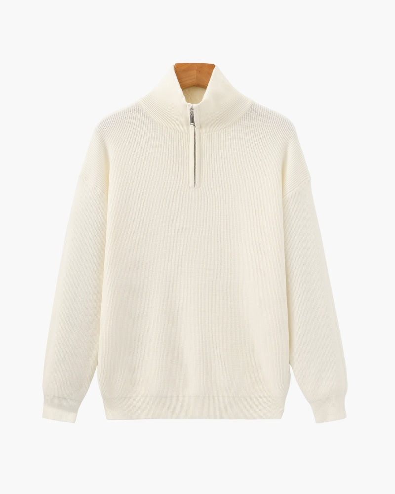 Refined Half-Zip Knit Sweater