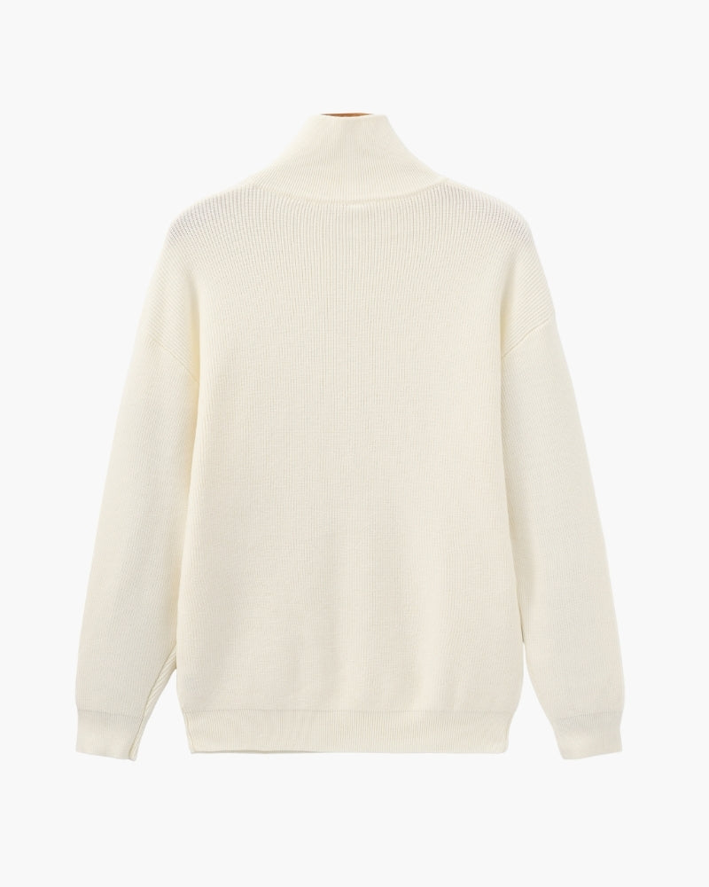 Refined Half-Zip Knit Sweater