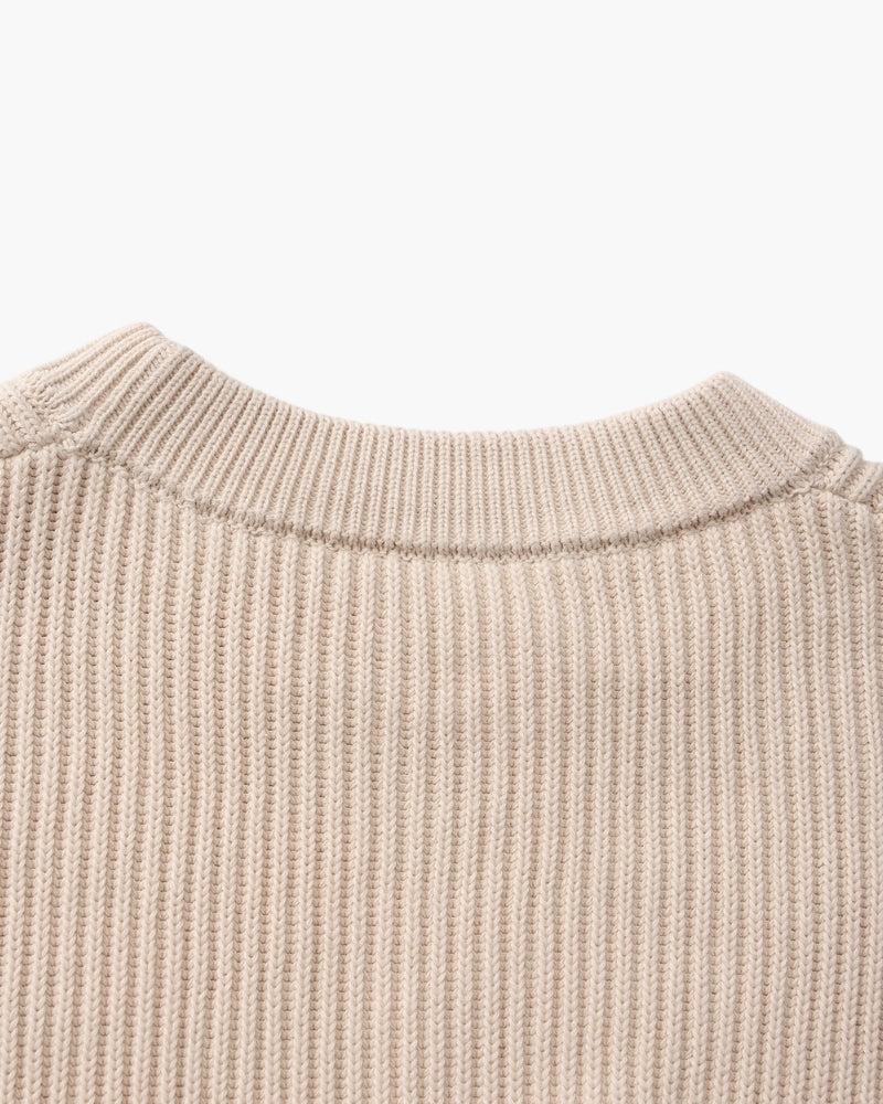 Ribbed Crew Neck Sweater