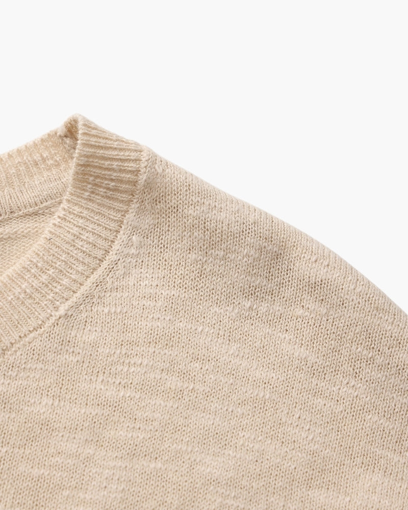 Linen-Cotton Essential Crewneck