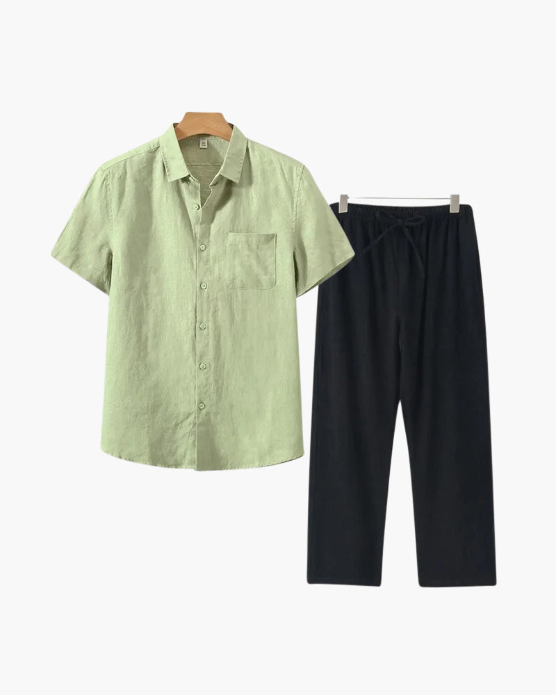 Linen Ensemble in Short Sleeve