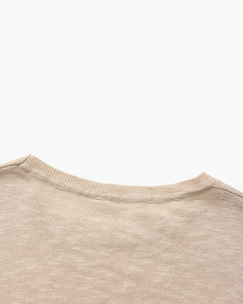 Linen-Cotton Essential Crewneck