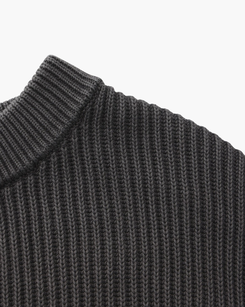 Ribbed Crew Neck Sweater