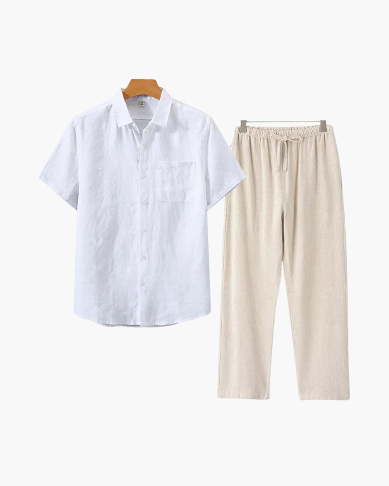 Linen Ensemble in Short Sleeve