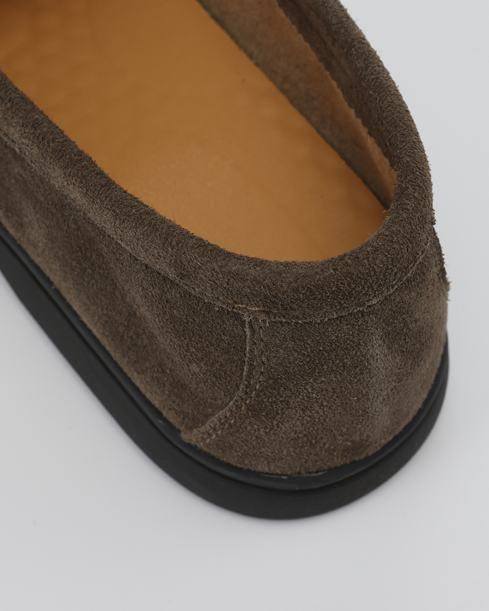 Suede Slippers with Black Soles