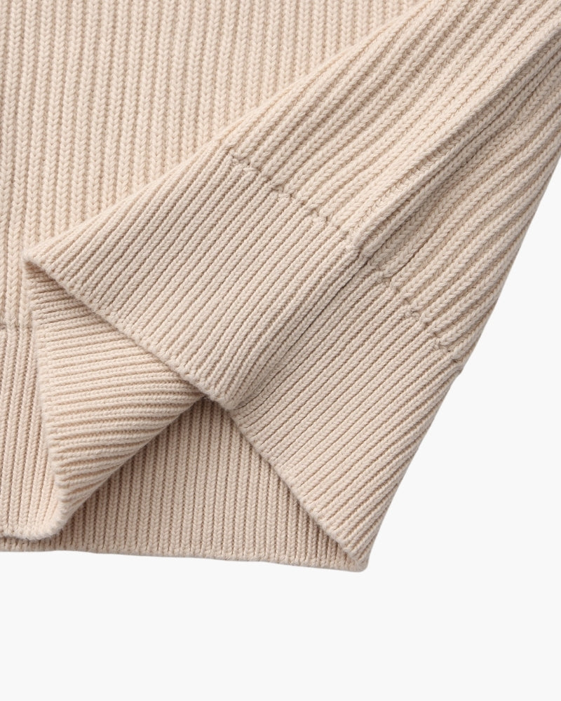 Ribbed Crew Neck Sweater