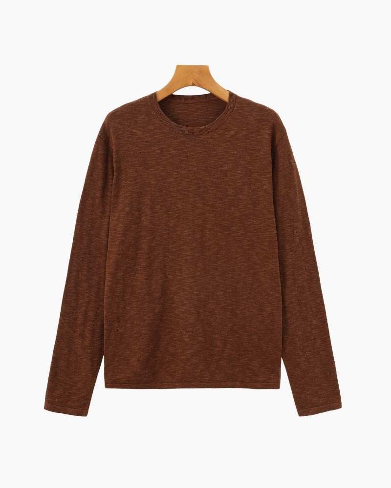 Linen-Cotton Essential Crewneck