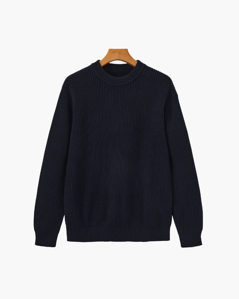Ribbed Crew Neck Sweater