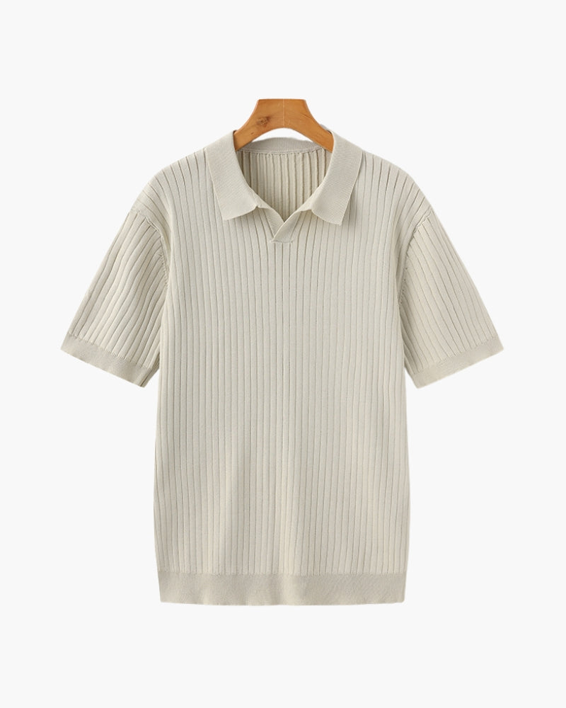 Exquisite Ribbed Polo
