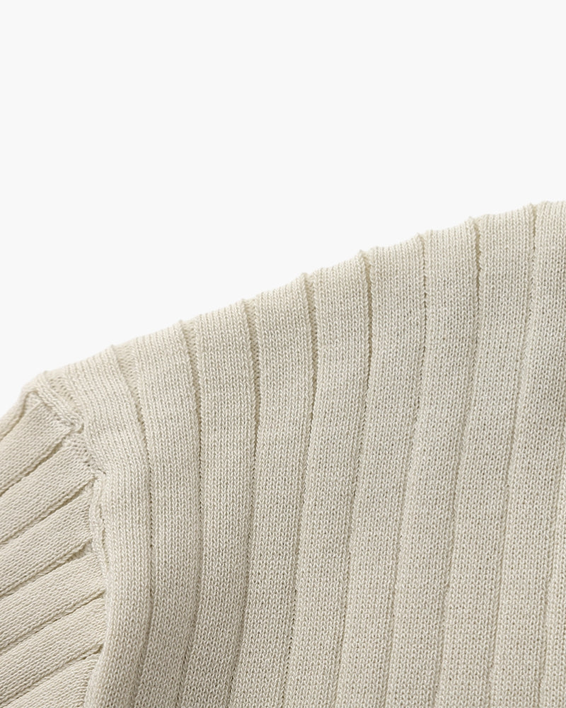 Exquisite Ribbed Polo