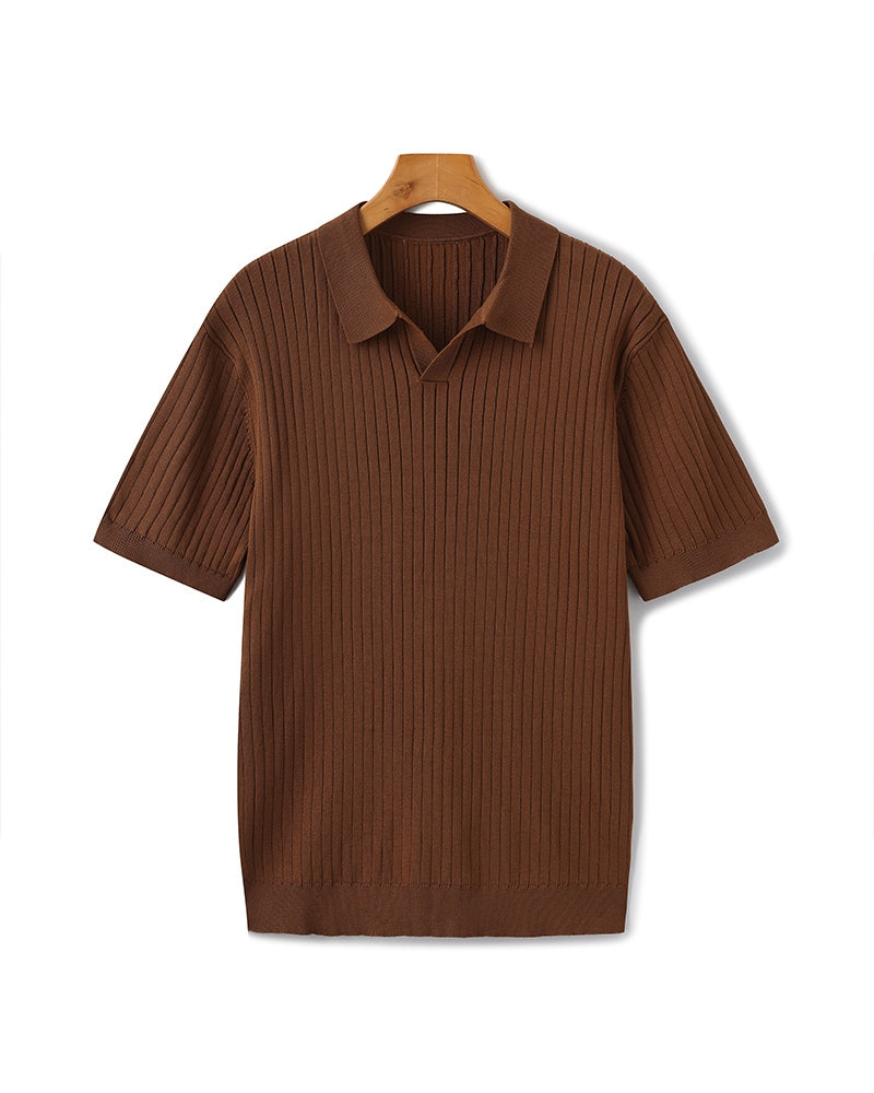 Exquisite Ribbed Polo