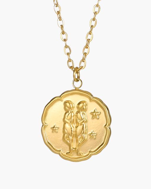 Gold Zodiac Pendant Necklace