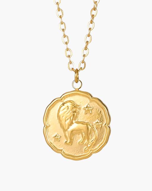 Gold Zodiac Pendant Necklace