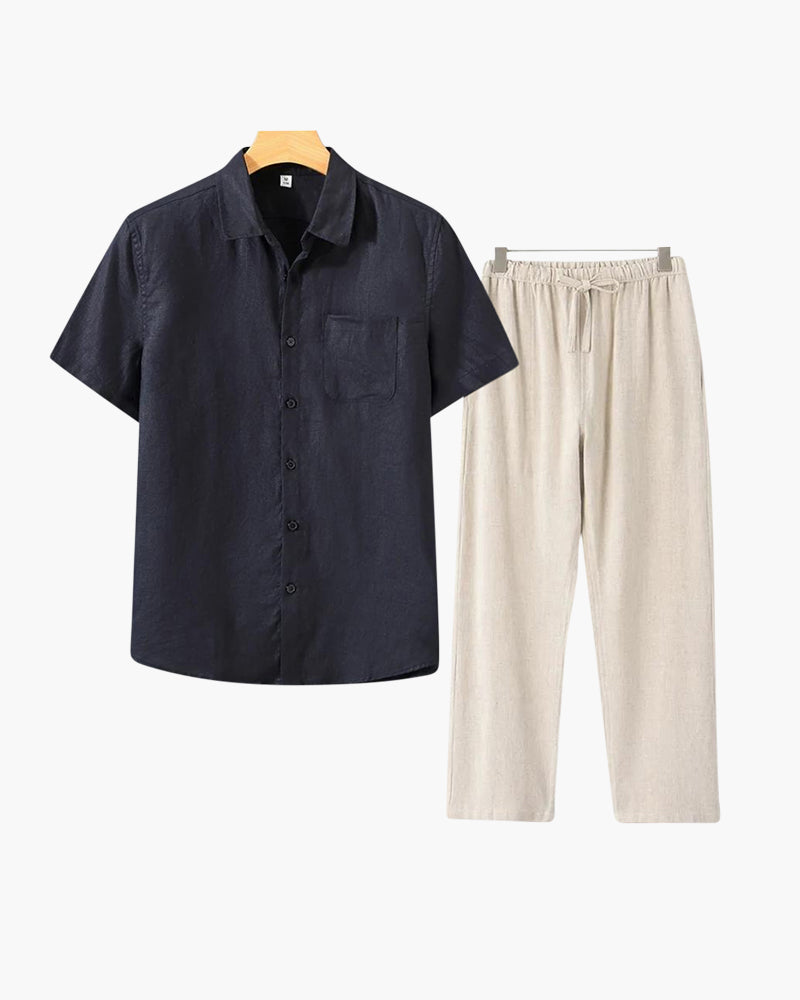 Linen Ensemble in Short Sleeve