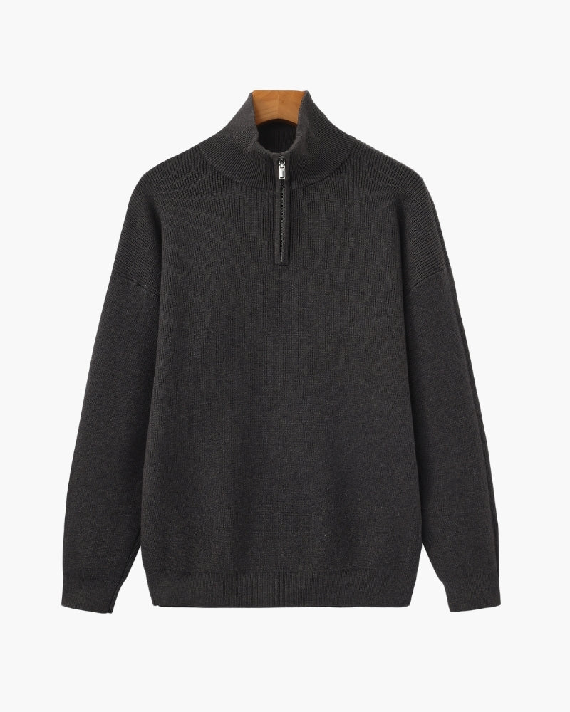 Refined Half-Zip Knit Sweater