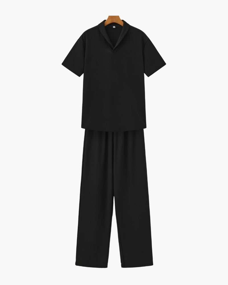 Cotton Polo and Trouser Ensemble