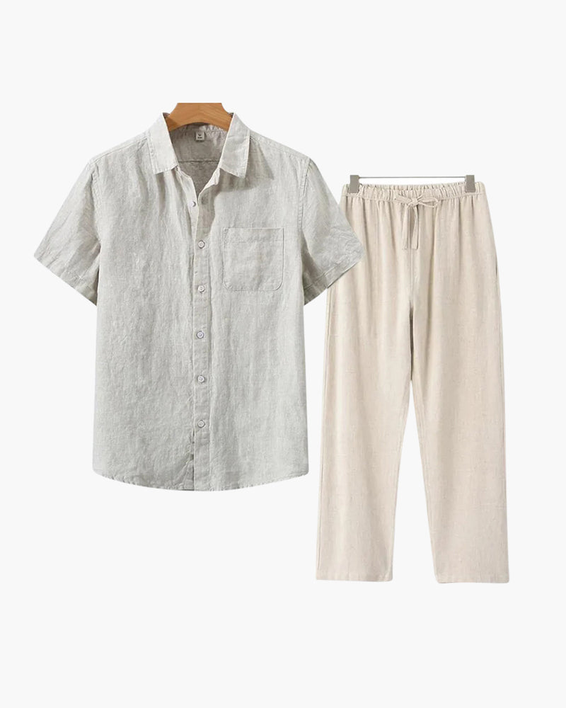 Linen Ensemble in Short Sleeve