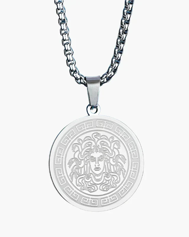 Medusa Long Necklace (Gold & Silver)