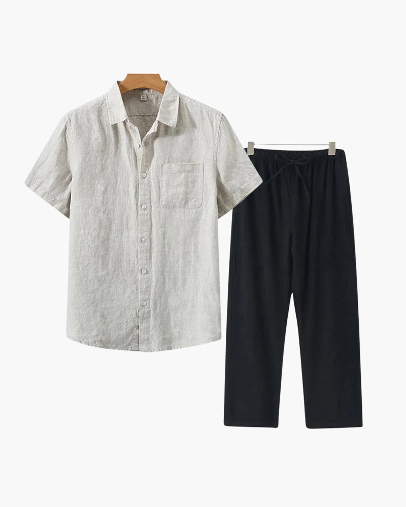Linen Ensemble in Short Sleeve