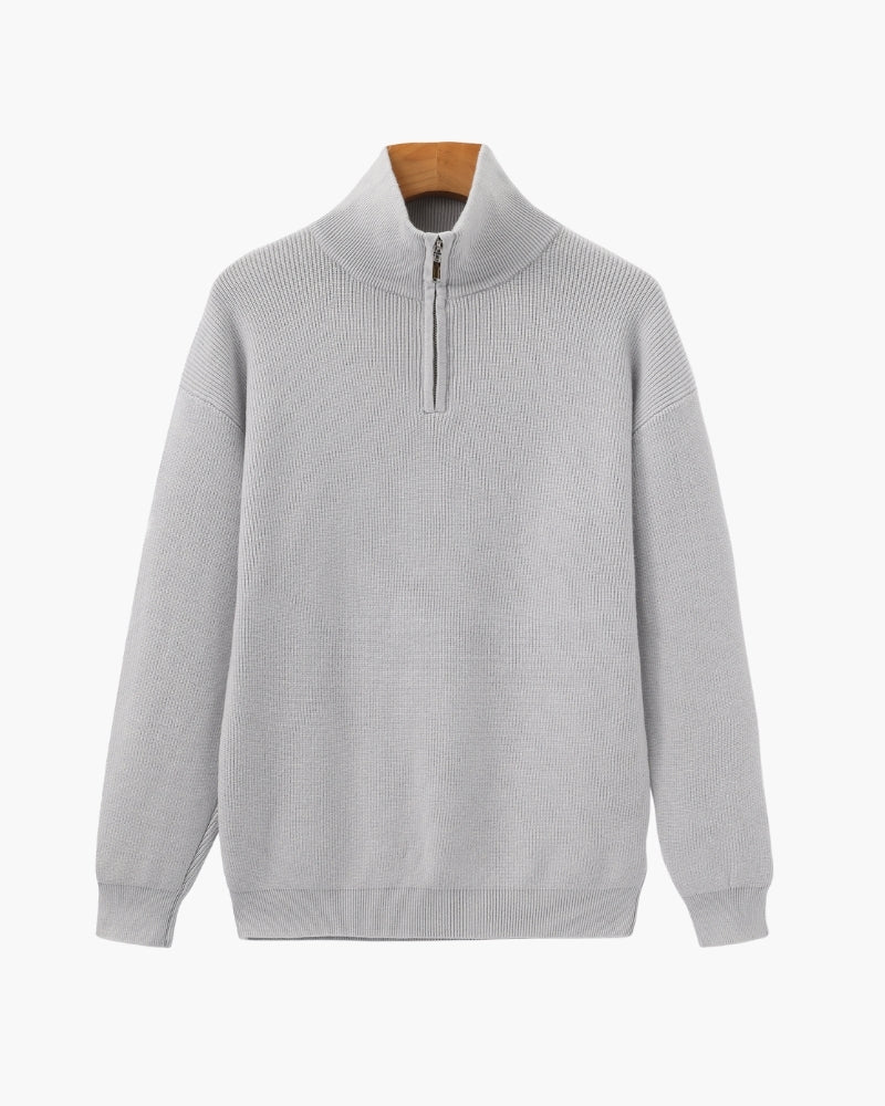 Refined Half-Zip Knit Sweater