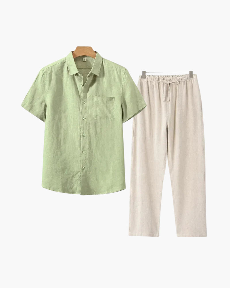 Linen Ensemble in Short Sleeve