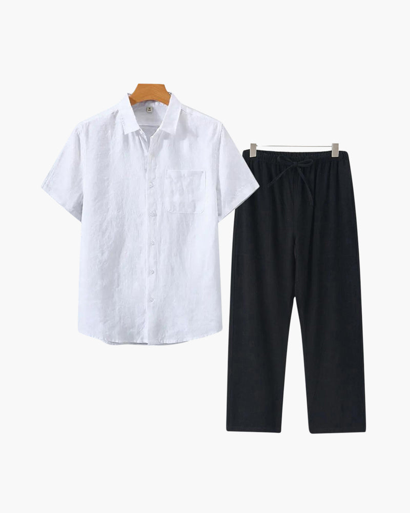 Linen Ensemble in Short Sleeve