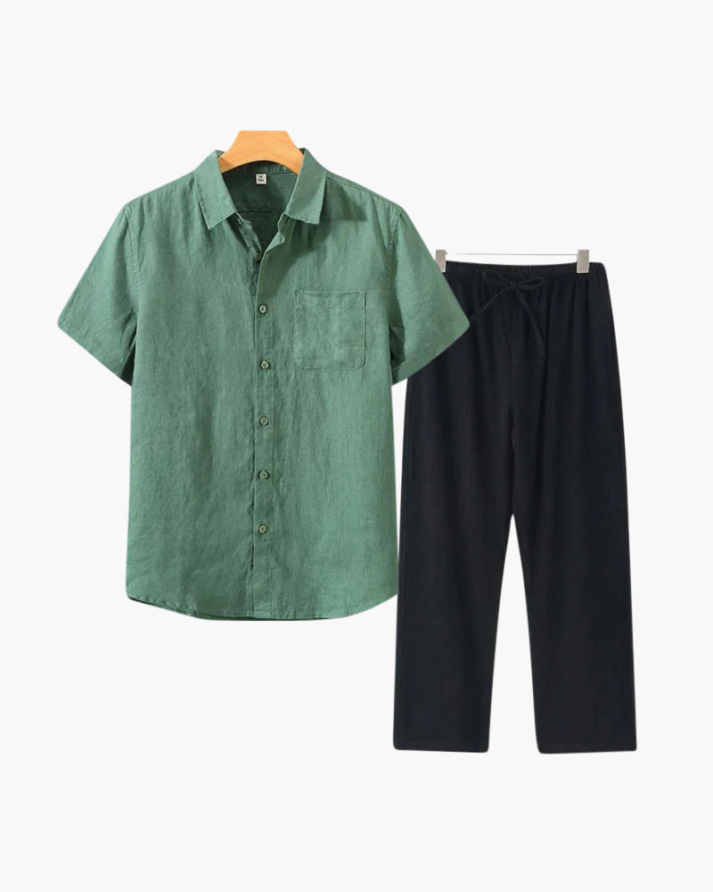 Linen Ensemble in Short Sleeve