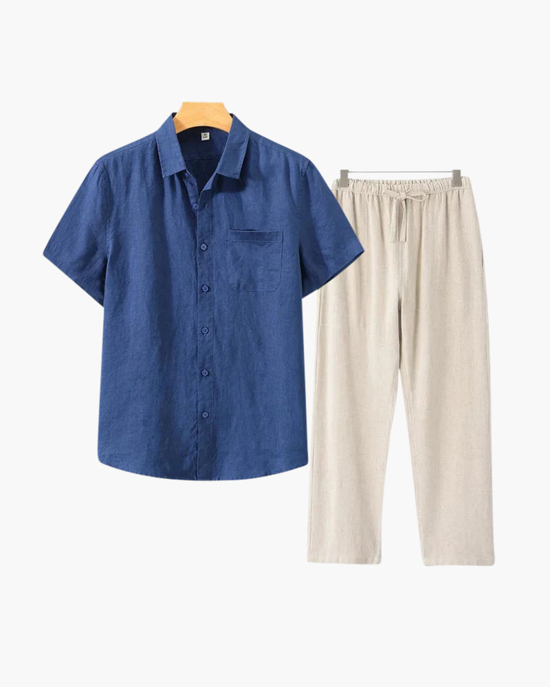 Linen Ensemble in Short Sleeve