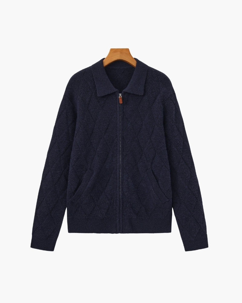 Heritage Diamond Knit Cardigan