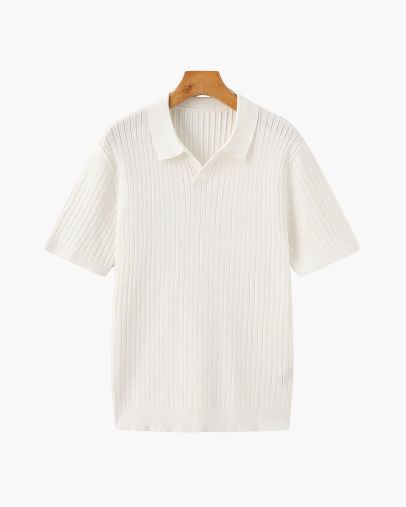 Exquisite Ribbed Polo