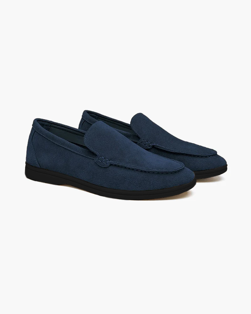 Suede Slippers with Black Soles