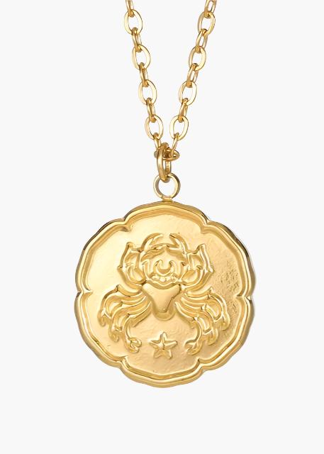 Gold Zodiac Pendant Necklace